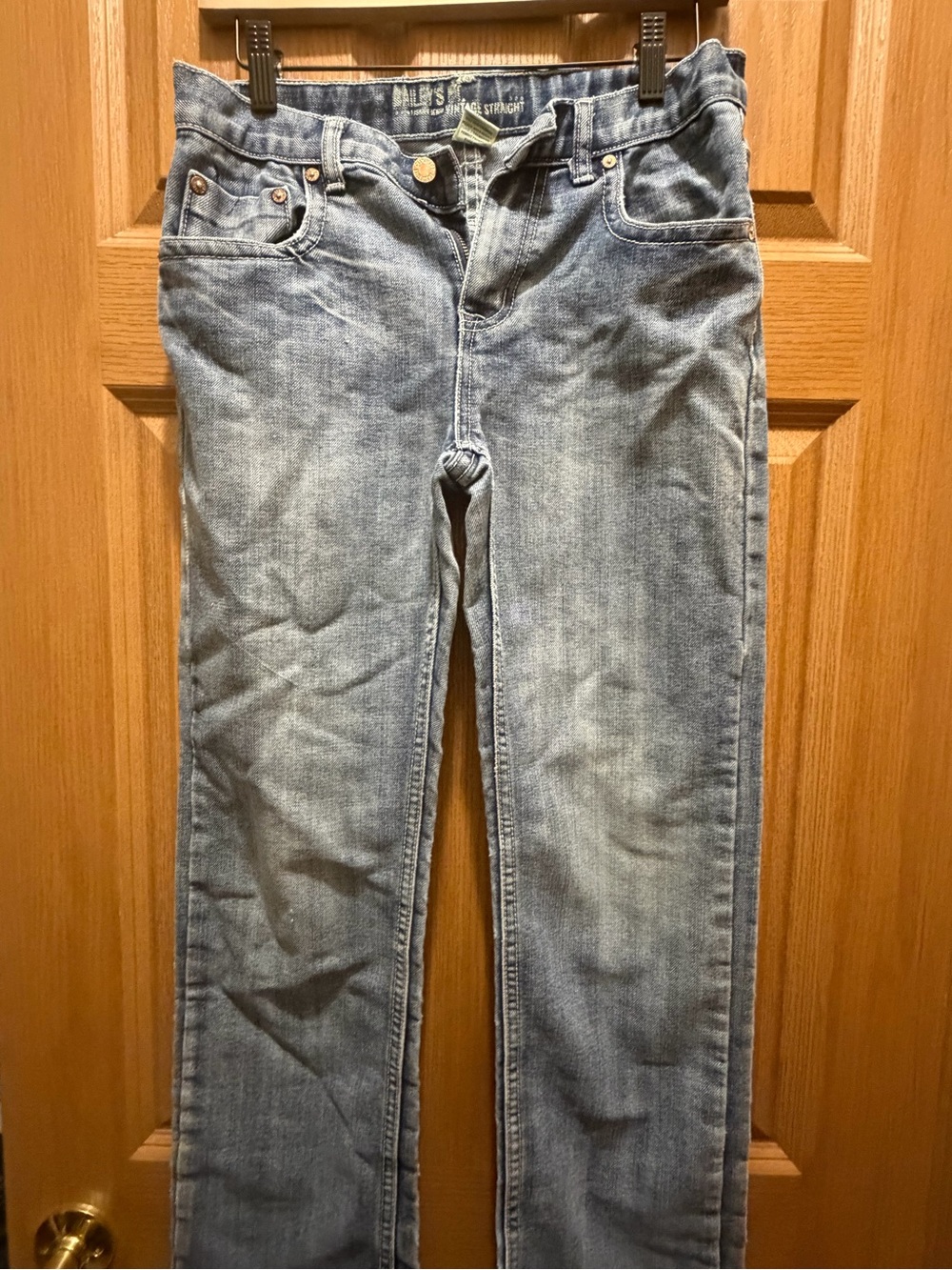 Men's Straight Light Blue Denim Jeans - Classic Casual Fit